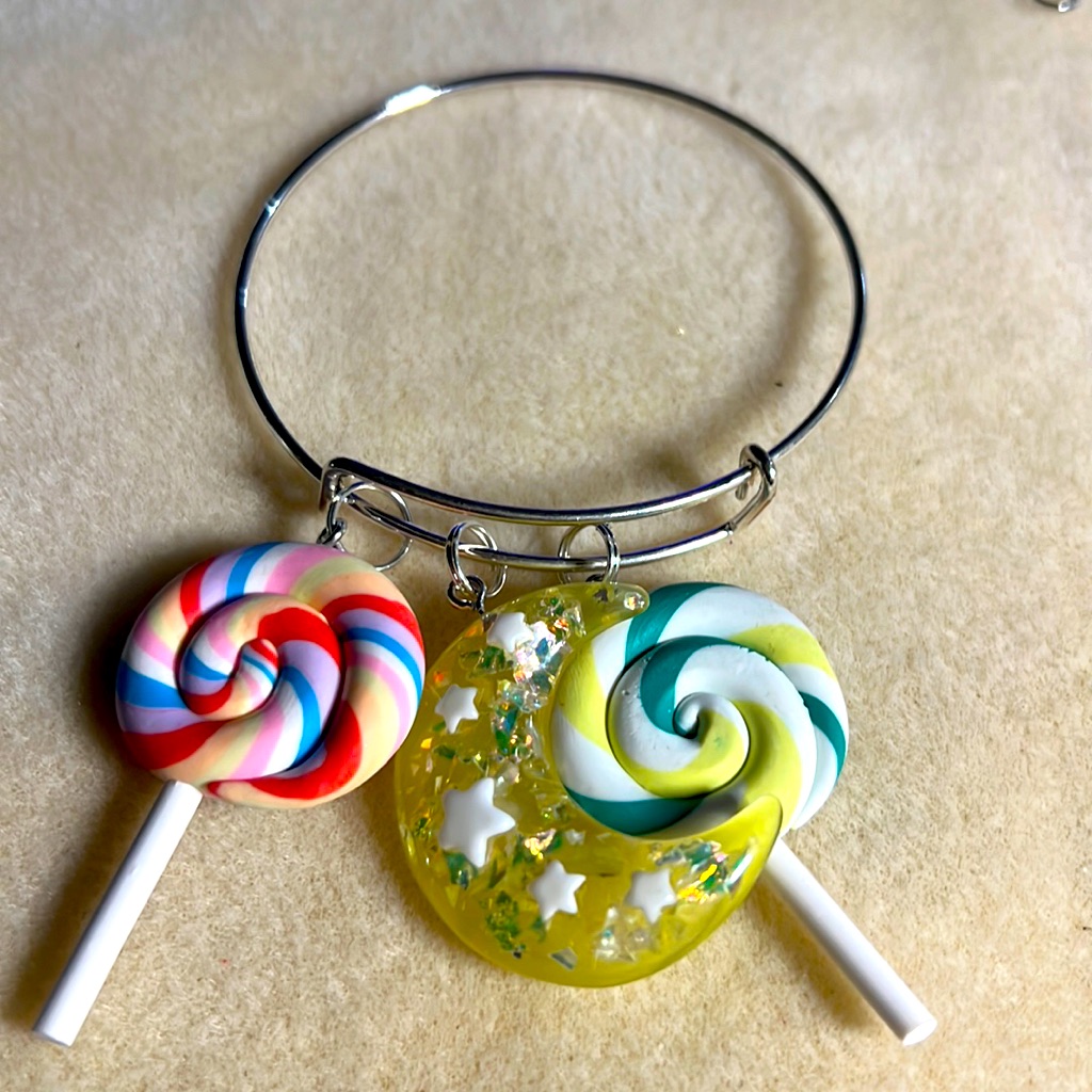 Silver Charm Bangle